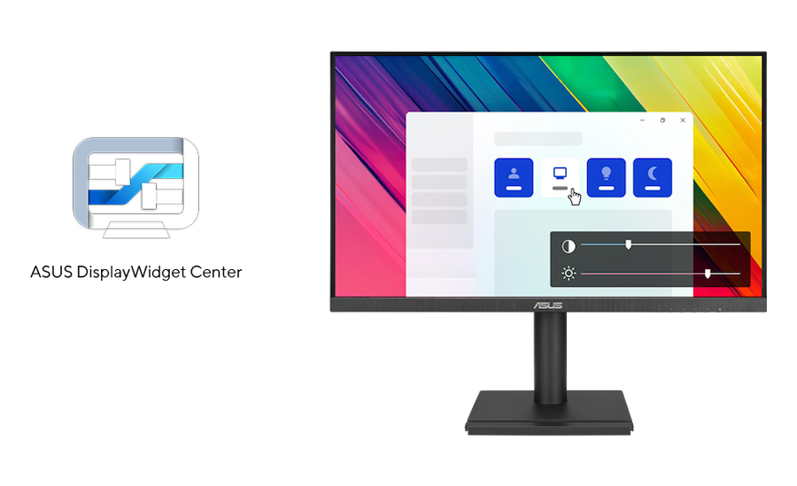 Demonstration der ASUS DisplayWidget Center-Oberfläche