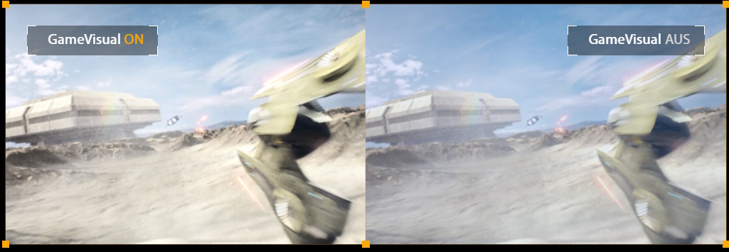 GameVisual Racing mode ON/OFF