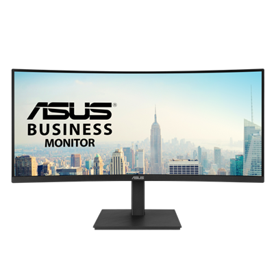 ASUS VA34VCPSR Docking Monitor - 34 Zoll, WQHD (3440 x 1440), 1500R Krümmung, rahmenlos, USB-C PD 96 W, RJ45, USB-Hub, geringes blaues Licht, flimmerfrei, ergonomisches Design, wandmontierbar