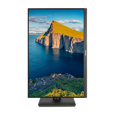 Der ASUS BE249QFK Monitor kann um 90° geschwenkt werden