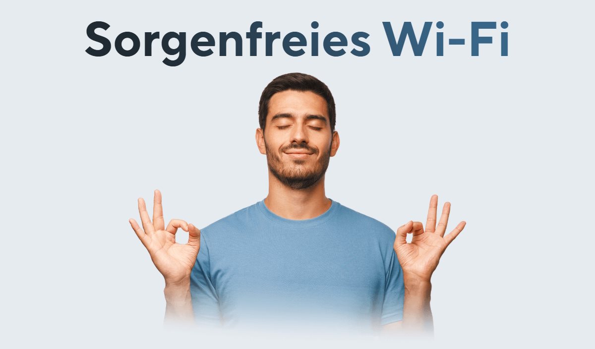 Ein Mann macht eine OK-Geste, die für