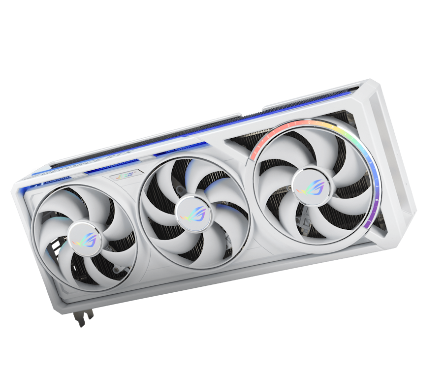 ROG Astral Frontansicht mit einem Galaxie-Hintergrund