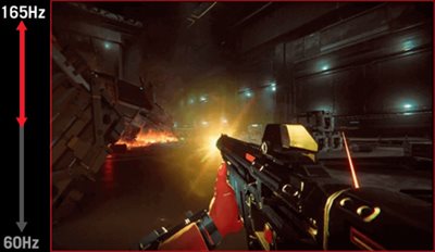 Video eines FPS-Spiels zeigt Bildschirmflackern, wenn die Waffe abgefeuert wird